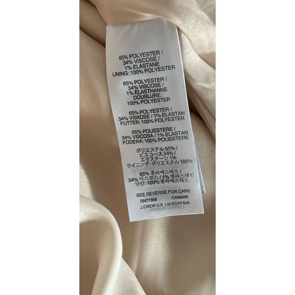 J.CREW White Shift Dress Double Zip Lined Size 6 - Picture 12 of 12